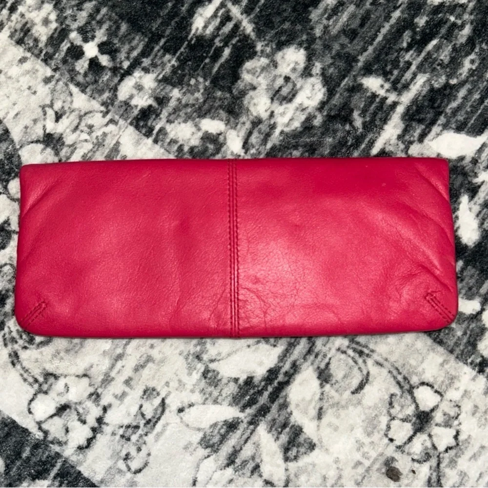 Coach Vibrant Pink Leather Clutch RARE y2k